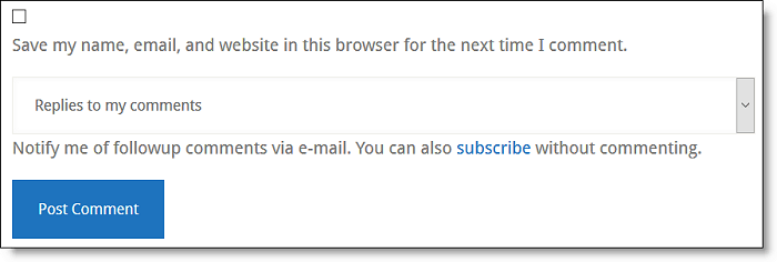 Notifica di commenti di WordPress 4.9.6 e notifica di risposta